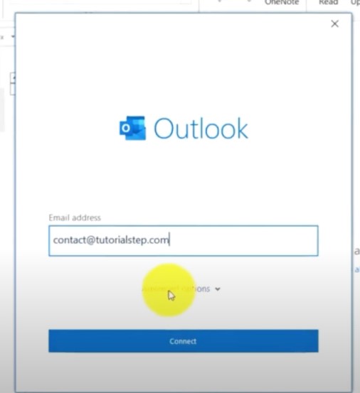 BT mail address and click Advanced Options