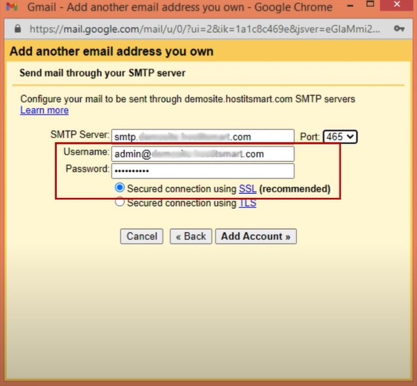 Username and Password