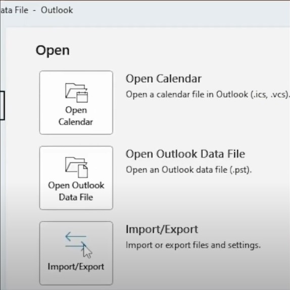 Select Open & Export 