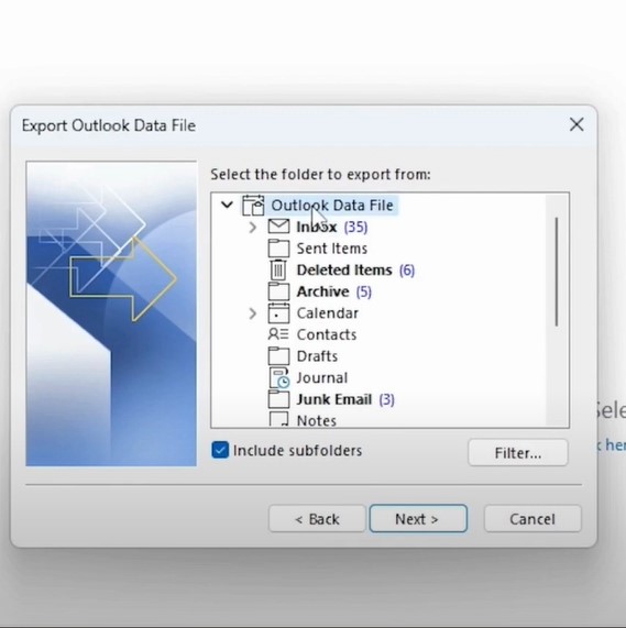 Include Subfolders checkbox