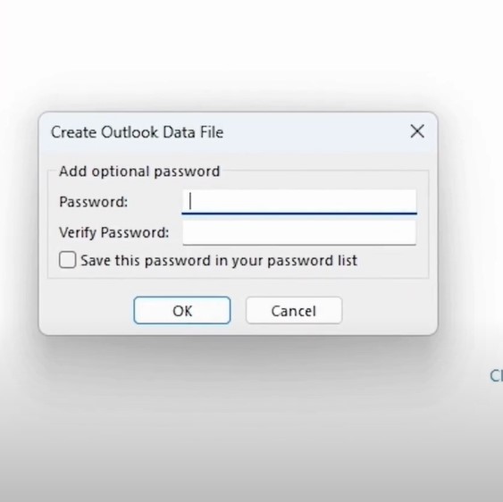 Go ahead and create a password