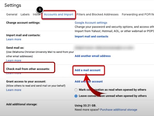 Click on Add an Email Account