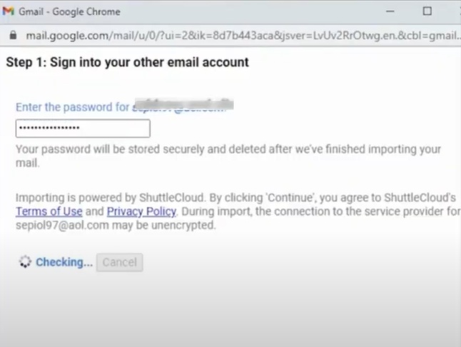 enter the app-generated password