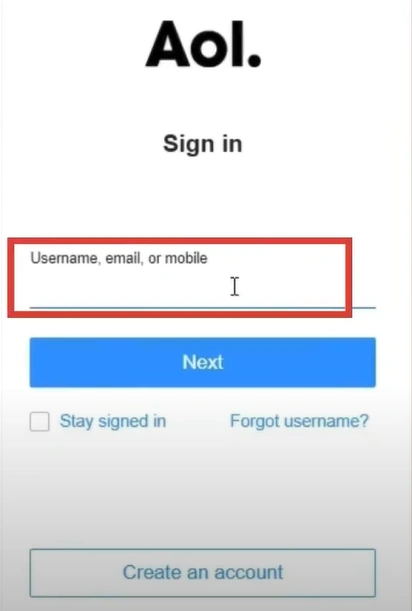 Sign into your account