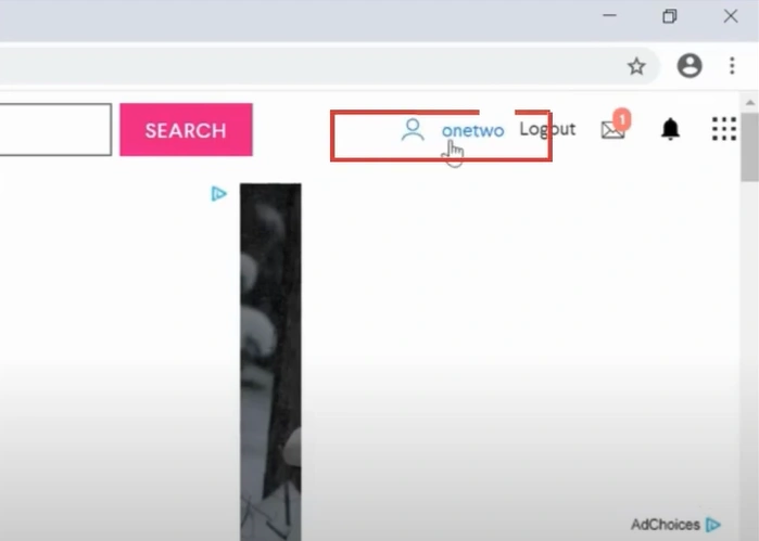 Click on your account in the top right side