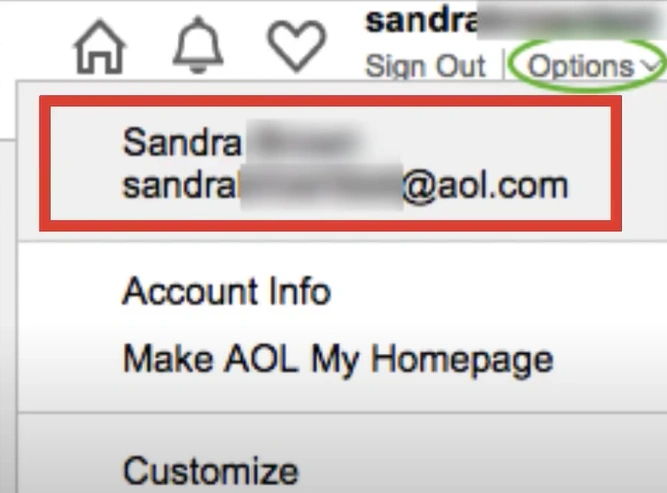 top right of the window and click on Options