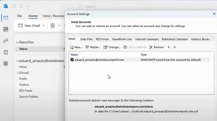 Click Account Settings