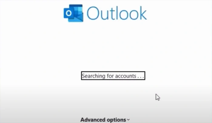let Outlook search for accounts
