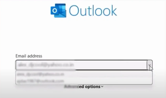 select your account