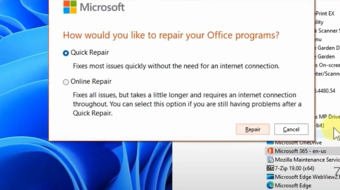 Click on Yes