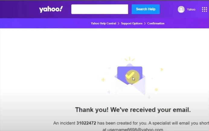 You’ll receive a confirmation email