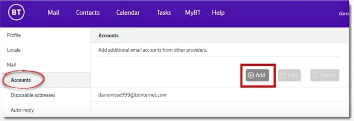 Select Mail from the left-hand
