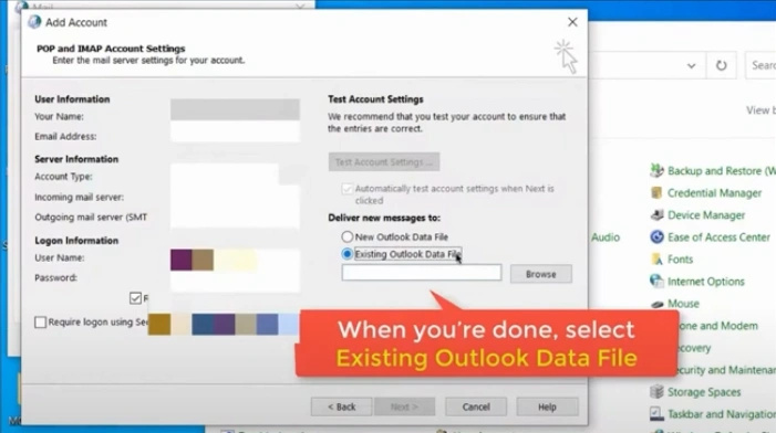 Deliver new messages to section
