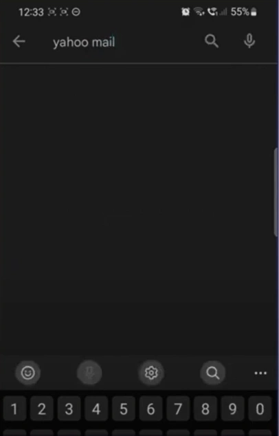 Search Yahoo and select