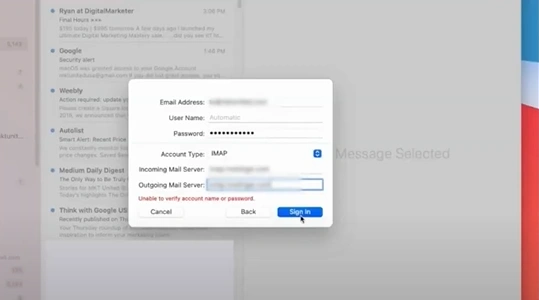 Click Sign in.