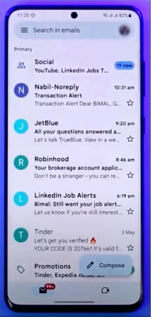 Open the Gmail app