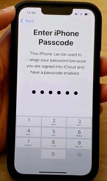 Enter your device passcode