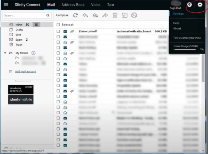 then open the Email Settings